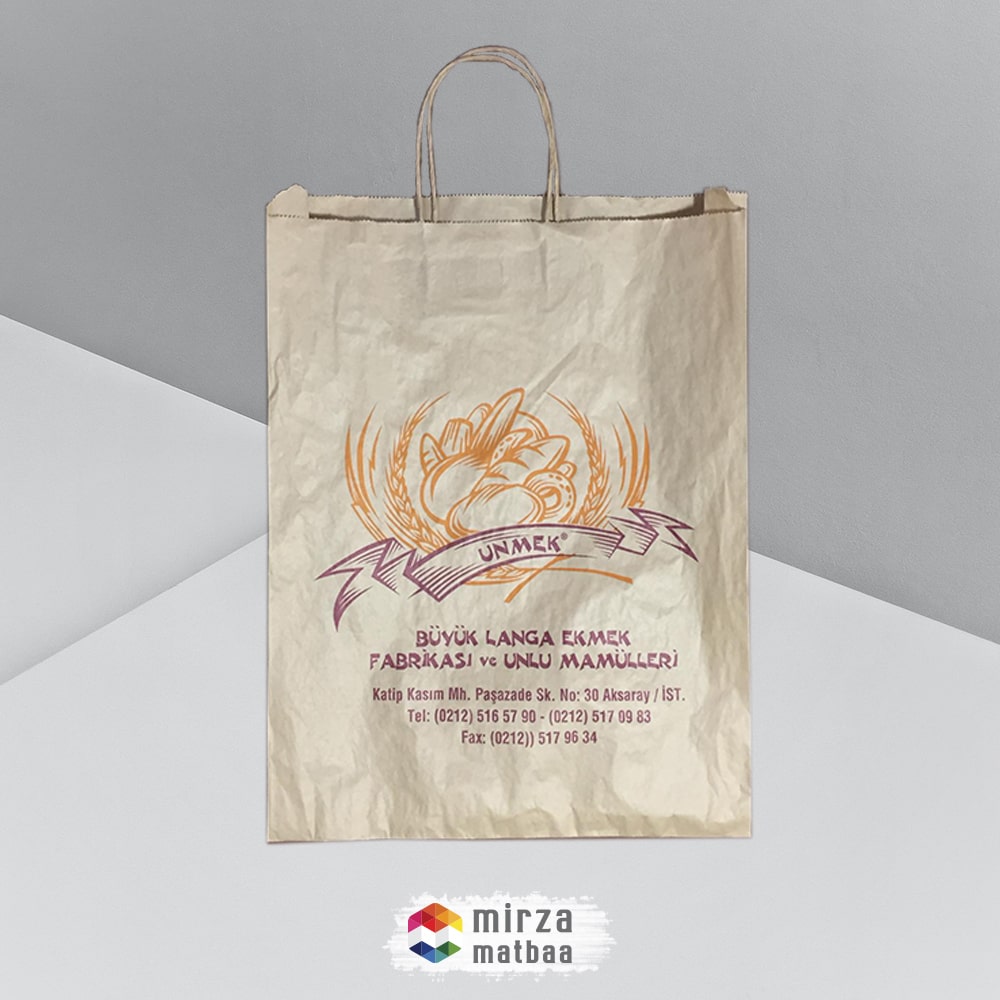 paper bag with screw handle